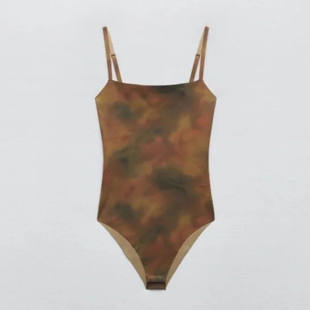 Zara Tie Dye Knit Bodysuit in Size M